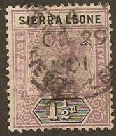 SIERRA LEONE 1896 1 1/2d QV SG 43 U YJ227 - Sierra Leone (...-1960)