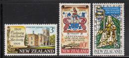 New Zealand MH Scott #422-#424 Set Of 3 Centenary Of New Zealand Law Society - Neufs