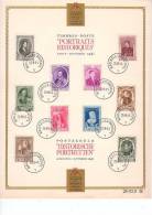 Feuillet Souvenir 573-582  Portraits Historiques - ....-1951