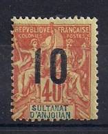 SULTANATO DE ANJOUAN, YVERT 26A*, AÑO 1912, SOBRECARGADOS, COLONIAS FRANCESAS - Autres & Non Classés