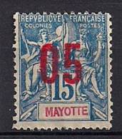 MAYOTTE ,  YVERT 23 (*)  AÑO 1912, COLONIAS FRANCESAS, SOBRECARGADOS - Autres & Non Classés