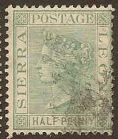 SIERRA LEONE 1884 1/2d Dull Green QV SG 27 U YJ215 - Sierra Leona (...-1960)