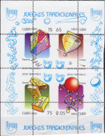 G)2005 CARIBE,  PAPALOTE-TROMPO-DOMINO-YA QUIS, UPAEP, TRADITIONAL GAMES, ERROR, SHIFTED PERFORATION, LIGHTLY FOLD ON TH - Unused Stamps