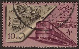 EGYPT 1957 10m Railway Cent SG 521 U TV233 - Usados