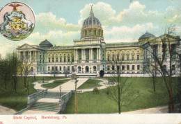 (212) Very Old Postcard- Carte Ancienne - USA - State Capitol Harrisburg - Harrisburg