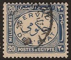 EGYPT 1938 20m Blue Official SG O283 U TV154 - Dienstmarken