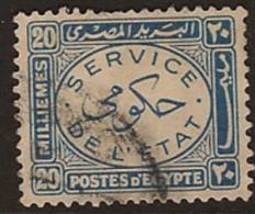 EGYPT 1938 20m Blue Official SG O283 U TV153 - Dienstzegels