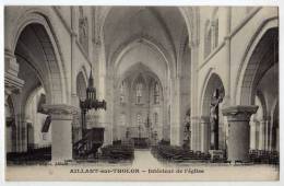 CPA   89      AILLANT SUR THOLON   1918     INTERIEUR DE L EGLISE    LA CHAIRE   LE CHRIST - Aillant Sur Tholon