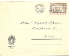 1933 Brief Sektion Uto Zürich - Postage Meters