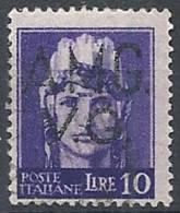 1945-47 TRIESTE AMG VG USATO IMPERIALE 10 LIRE - RR11495 - Oblitérés