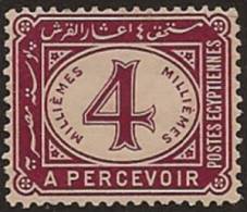 EGYPT 1915 4m Postage Due HM SG D85w TD236 - Dienstmarken