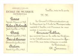 IXELLES - Bruxelles - Carte D'invitation Ecole De Musique  (Y281)b117 - Ixelles - Elsene