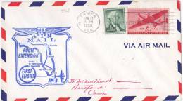 9968# ETATS UNIS LETTRE Obl TAMPA 1959 FLORIDE AIR MAIL ROUTE EXTENSION FIRST FLIGHT FLORIDA RECTO VERSO USA COVER - 2c. 1941-1960 Briefe U. Dokumente