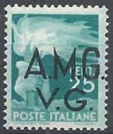 1945-47 TRIESTE AMG VG DEMOCRATICA 25 CENT MNH ** - RR11500 - Mint/hinged