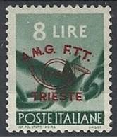 1948 TRIESTE A CONVEGNO FILATELICO 8 LIRE MH * - RR11503 - Mint/hinged