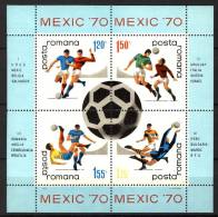 Romania, Roemenië, Rumänien 1970, Michel # Block 75 **, Football, Soccer, Fußball, Voetbal - 1970 – Mexique