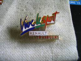 Pin´s RENAULT STRASBOURG, Vive Le Sport - Renault