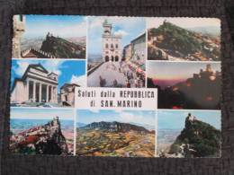 SAN MARINO MULTISTAMPED   CARD - Lettres & Documents