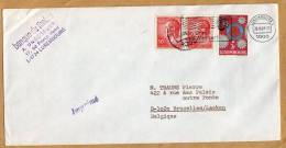 Enveloppe Banque Du Timbre Luxembourg à Bruxelles Laeken Belgique - Briefe U. Dokumente