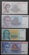 YOGOSLAVIA        4 BANK NOTES   -    (2315) - Kilowaar - Bankbiljetten