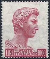 1957 ITALIA SAN GIORGIO 1000 LIRE VARIETà MNH ** - RR11542 - Errors And Curiosities