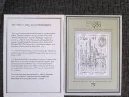 GB LONDON 1980 STAMP EXHIBITION MINIATURE SHEET MINT WITH DESCRIPTION - Hojas Bloque