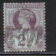 Great Britain 1887-92 Queen Victoria Jubilee Issue 2 1/2p Used - Oblitérés