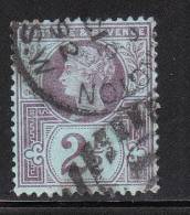 Great Britain 1887-92 Queen Victoria Jubilee Issue 2 1/2p Used - Oblitérés