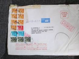 REGISTERED COVER FROM TEL AVIV TO UK SURCHARGED £40.60 BY  CUSTOMS WITH PD STAMPS - Strafportzegels