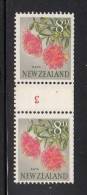 New Zealand MH Scott #341 8p Rata Counter Coil '3' In Red Bottom Stamp Has White Flaw In Green Leaf Variety - Nuovi