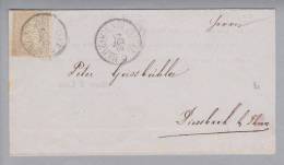 Heimat BE Herzogenbuchsee 1865-07-18 Drucksache Mit 2Rp.grau Sitzende Helvetia - Covers & Documents