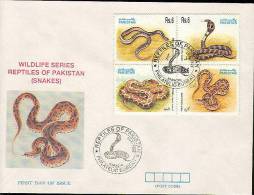 Pakistan1998  -   FDC - Serpents