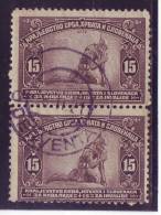 SERBIAN SOLDIER-15 D-PAIR-FOR INVALIDS-POSTMARK-DERVENTA -SHS-BOSNIA AND HERZEGOVINA-YUGOSLAVIA-1921 - Usados