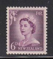 New Zealand MH Scott #311 6p Queen Elizabeth II - Ungebraucht