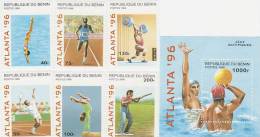 Benin-1996 Atlanta Olympics Set + Souvenir Sheet  MNH - Ete 1996: Atlanta