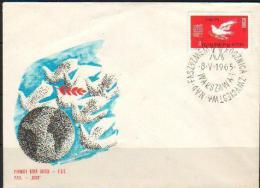 POLAND FDC 1965 20TH ANNIV OF WW2 VICTORY OVER FASCISM PEACE DOVE Communism Socialism Birds World War II - FDC