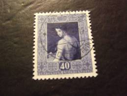 LIECHTENSTEIN 1952 DEL SARTO 40 R USATI - Gebruikt