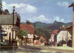 AK Oybin, Hauptstraße Mit Scharfenstein, Bäckerei, Menschen, Beschr, 1970 - Oybin