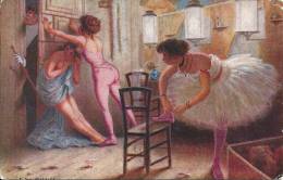 FILLETTES   - Reception  D Un Grand  Duc , Par  MESPLES Pinxit   ( Voir Verso ) - Dance