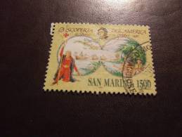 SAN MARINO 1992 COLOMBO 1500 L USATO - Usati