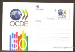 Portugal Carte Entier Postal 50 Ans OCDE Economie Europe 2011 Postal Stationary 50 Years OECD Economics Europe - Comunità Europea