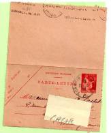 CARTE LETTRE Yvert 283 - Kaartbrieven