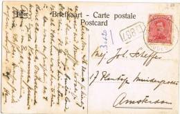 3355. Postal BRUGGE (Belgica) 1919 A Holanda - Briefe U. Dokumente