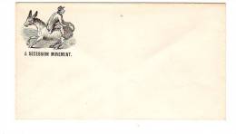 Rare Enveloppe Patriotique Américaine Illustrée D´un âne... - Ezels