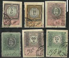 AUSTRIA Österreich 1893 Steuermarken Stempelmarken Revenue Tax Stamps O - Revenue Stamps