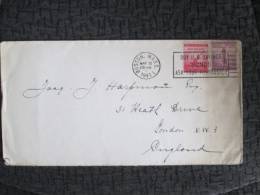 USA 1941 BOSTON TO UK BUY BONDS SLOGAN - Postal History