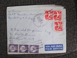 USA  AIRMAIL TO UK - 3c. 1961-... Covers