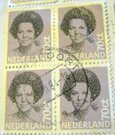 Netherlands 1981 Queen Beatrix 70c X4 - Used - Oblitérés