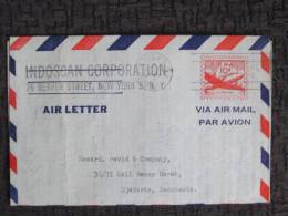 USA 1953 AIRLETTER TO INDONESIA - Lettres & Documents