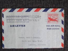 USA 1953 AIRLETTER TO INDONESIA - Brieven En Documenten